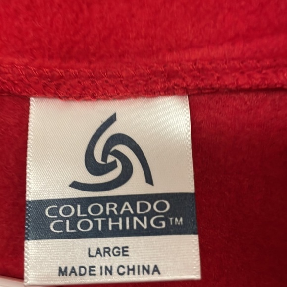 Colorado Clothing RED Zip front Fleece Sweatshirt , Large  NWT, zip pockets - Picture 4 of 7